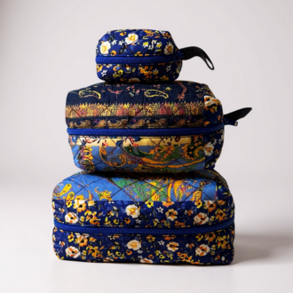 Pomélie Classic Orta Boy – Kapitone Boho Mavi
