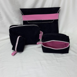 Pomélie Classic Orta Boy – Kadife Siyah Pembe