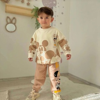 ERKEK ÇOCUK PAMUKLU 2'Lİ ALT ÜST TAKIM EŞOFMAN TAKIMI