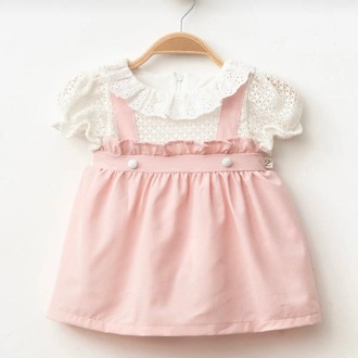 KIZ BEBEK DANTEL DETAYLI PAMUKLU ELBİSE