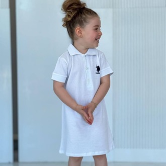 KIZ ÇOCUK POLO YAKA ELBİSE 