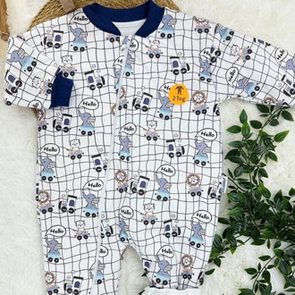 ERKEK BEBEK 2 TOG ARABA DESENLİ UYKU TULUMU %100 PAMUK KUMAŞ