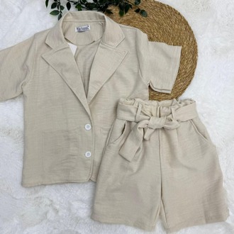 KIZ ÇOCUK BLAZER ÇEKET ŞORTLU TAKIM