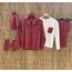Kırmızı ekoseli 5li pijama set