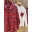 Kırmızı ekoseli 5li pijama set