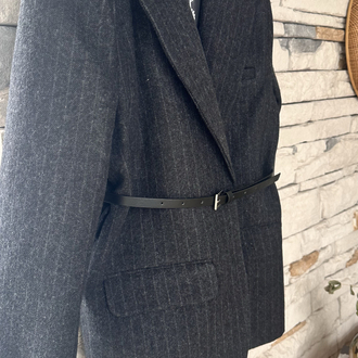 Kaşe çizgili blazer