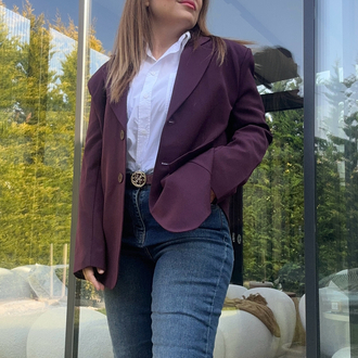Mürdüm blazer ceket