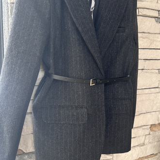 Kaşe çizgili blazer