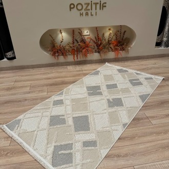 Focus Serisi Renkli Kalın Modern Makine Halısı 4 metre kare