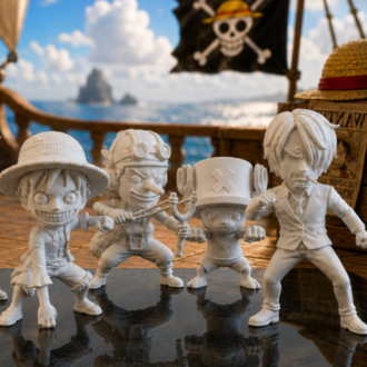  One Piece Korsanlar Serisi – 6 Farklı Karakter Bir Arada Figür Seti✨