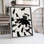 Siyah Saçılmış Mürekkep Kedi llüstrasyon Tasarımlı Tablo BOYUT:(A3) 30 x 42,0 CM |