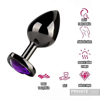 Lüks Anal Plug Ve Tıkaç - Siyah metal