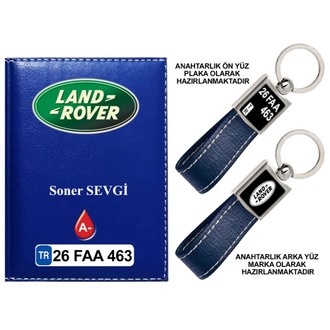 Plakanıza Özel Land Rover Logolu Ruhsat Kabı ve Anahtarlık 4 Renk Seçeneği Mevcuttur.