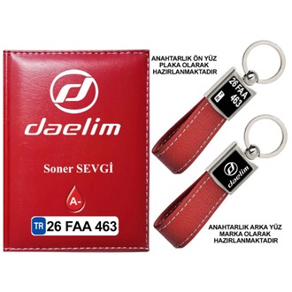 Plakanıza Özel Dealim Logolu  Ruhsat Kabı ve Anahtarlık 4 Renk Seçeneği Mevcuttur.