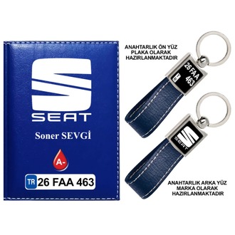 Plakanıza Özel Seat Logolu  Ruhsat Kabı ve Anahtarlık 4 Renk Seçeneği Mevcuttur.