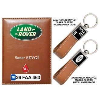 Plakanıza Özel Land Rover Logolu Ruhsat Kabı ve Anahtarlık 4 Renk Seçeneği Mevcuttur.