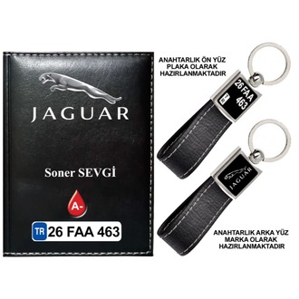 Plakanıza Özel Jaguar Logolu  Ruhsat Kabı ve Anahtarlık 4 Renk Seçeneği Mevcuttur.