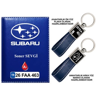 Plakanıza Özel Subaru Logolu Ruhsat Kabı ve Anahtarlık 4 Renk Seçeneği Mevcuttur.