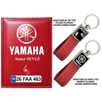 Plakanıza Özel Yamaha Logolu  Ruhsat Kabı ve Anahtarlık 4 Renk Seçeneği Mevcuttur.