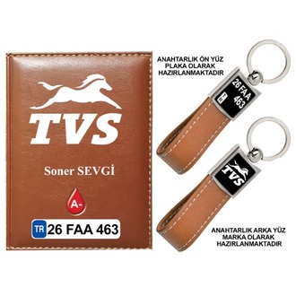Plakanıza Özel Tvs Logolu Ruhsat Kabı ve Anahtarlık 4 Renk Seçeneği Mevcuttur.