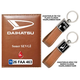 Plakanıza Özel Daıhatsu Logolu Ruhsat Kabı ve Anahtarlık 4 Renk Seçeneği Mevcuttur.