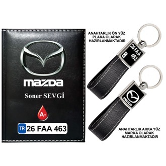 Plakanıza Özel Mazda Logolu Ruhsat Kabı ve Anahtarlık 4 Renk Seçeneği Mevcuttur.