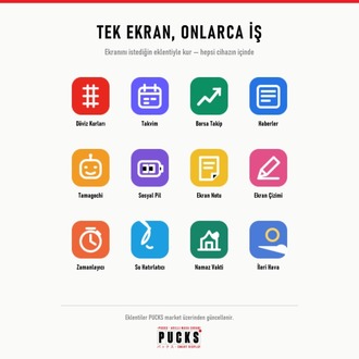 PUCKS Akıllı Masaüstü Ekranı | Kişiselleştirilebilir Mini Ekran