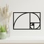 Ahşap Duvar Dekoru Fibonacci Sarmalı 30cm