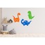 Ahşap Duvar Dekoru Dinozor 3'lü set 30cm