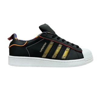Adidas Süperstar Siyah Alt Beyaz Sarı Sulu