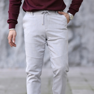 YARIM LASTİKLİ İPLİ SELİM FİT KUMAŞ PANTOLON P006