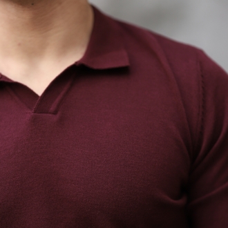 POLO YAKA YARIM PATLI DÜZ ÖRGÜ P011
