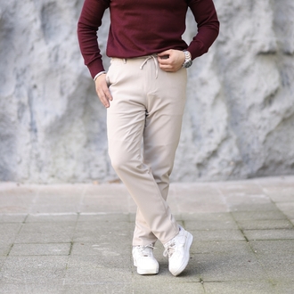 YARIM LASTİKLİ İPLİ SELİM FİT KUMAŞ PANTOLON P006