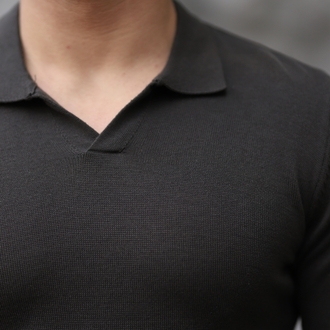 POLO YAKA YARIM PATLI DÜZ ÖRGÜ P011