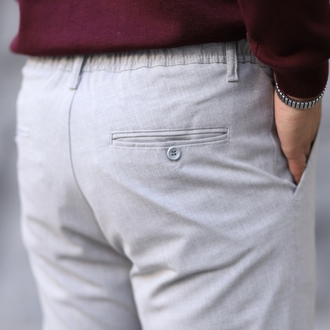 YARIM LASTİKLİ İPLİ SELİM FİT KUMAŞ PANTOLON P006