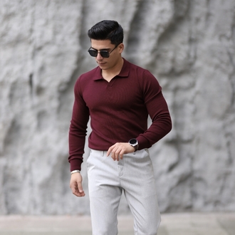 POLO YAKA YARIM PATLI DÜZ ÖRGÜ P011