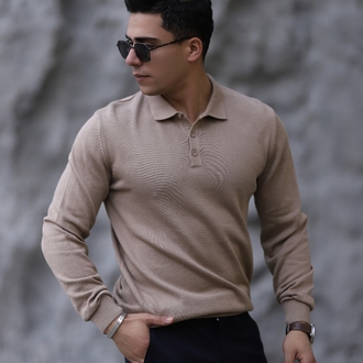 POLO YAKA DÜĞMELİ DÜZ ÖRGÜ TRİKO P010