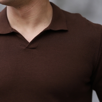 POLO YAKA YARIM PATLI DÜZ ÖRGÜ P011