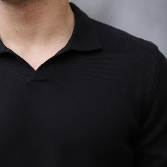 POLO YAKA YARIM PATLI DÜZ ÖRGÜ P011