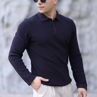 POLO YAKA DÜĞMELİ SELANİK ÖRGÜ TRİKO P015