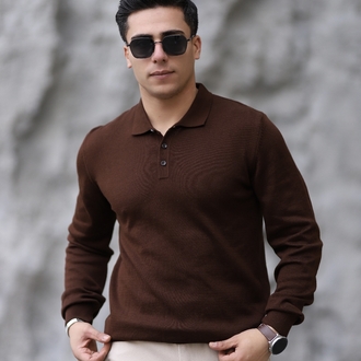 POLO YAKA DÜĞMELİ DÜZ ÖRGÜ TRİKO P010