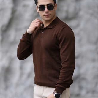 POLO YAKA DÜĞMELİ DÜZ ÖRGÜ TRİKO P010