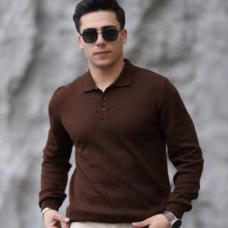 POLO YAKA DÜĞMELİ DÜZ ÖRGÜ TRİKO P010
