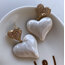 Beyaz sedefli kalp küpe