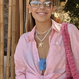 Kristal yıldız kolye