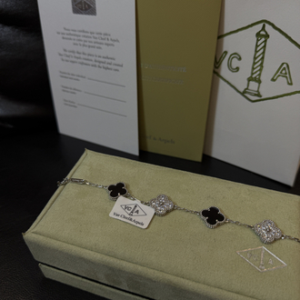 Van Cleef Siyah Gümüş