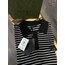 Prada Metal Armalı Çizgili Triko Yaka T-Shirt