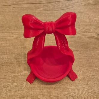 Kırmızı Fiyonk Takı Kasesi 3D Baskı