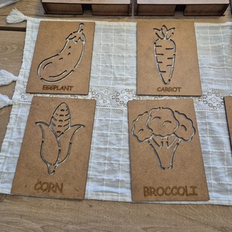 Boyama Şablon Seti Sebzeler