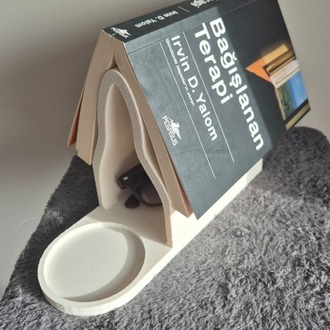 Beyaz - Kitap Standı & Kitap Tutucu 3D Baskı 
